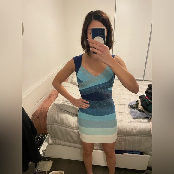 Blue stripped dress - Picture 1 of 3